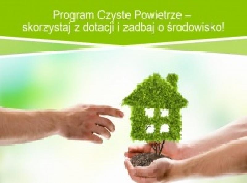 Zielone logo programu Czyste powietrze