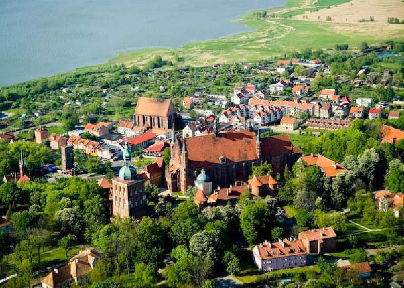 Frombork z lotu ptaka